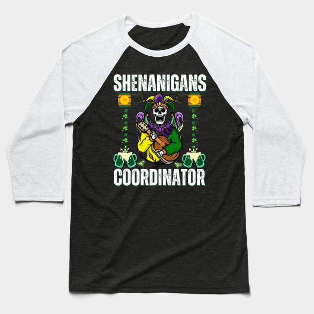 Shenanigans Coordinator - Joker Playing Guitar Baseball T-Shirt by theworthyquote